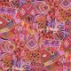 COTTON VOILE DIGITAL ABSTRACT - OCHRE