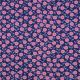 FINE POPLIN FLOWERS & CHECKS - NAVY