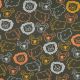 FINE POPLIN SAFARI ANIMALS - DARK GREEN