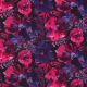 ROSELLA STRETCH DIGITAL FLOWERS - NAVY / PINK