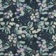 VISCOSE POPLIN STRETCH DIGITAL FLOWERS - PETROL