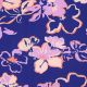 LENZING ECOVERO FLOWERS - COBALT