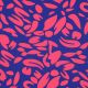 MAGNOLIA STRETCH ABSTRACT - COBALT
