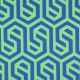 MAGNOLIA STRETCH GEOMETRIC - COBALT