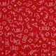 FINE POPLIN GEOMETRICS - RED/ PINK