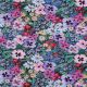 VISCOSE JERSEY DIGITAL FLOWERS - NAVY