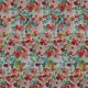 VISCOSE DOBBY DIGITAL FLOWERS - WHITE