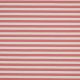 FRENCH TERRY YARN DYED STRIPES - CORAL / OFF WHITE