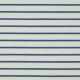 COTTON TOWELING YARN DYED STRIPES - ECRU / LIGHT BLUE
