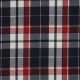 BRUSHED CHECKS YARN DYED - NAVY/ECRU/RED