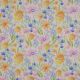 COTTON VOILE DIGITAL FLOWERS - PEACH