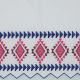 COTTON VOILE EMBROIDERY 1-SIDE - WHITE / BLUE