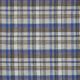 LINEN VISCOSE YARN DYED CHECK - COBALT