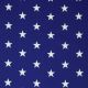 POPLIN STARS - COBALT