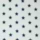 POPLIN STARS - WHITE/NAVY