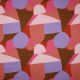 FINE POPLIN MULTI SHAPES - DARK ROSE