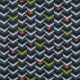 COTTON SATIN GEOMETRIC - DARK GREEN