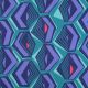 COTTON SATIN GEOMETRIC - PETROL