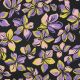 COTTON SATIN FLOWERS - BLACK