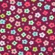 FRENCH TERRY ABSTRACT FLOWERS - BORDEAUX