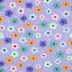 FRENCH TERRY ABSTRACT FLOWERS - LAVENDER