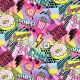 FRENCH TERRY DIGITAL MANGA - FUCHSIA