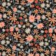 JERSEY DIGITAL FLOWERS - BLACK