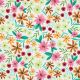 JERSEY DIGITAL FLOWERS - WHITE