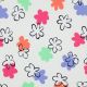 JERSEY FLOWERS - WHITE