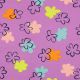 JERSEY FLOWERS - PURPLE