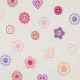 JERSEY MELANGE GLITTER HAPPY FACES - ECRU