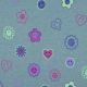 JERSEY MELANGE GLITTER HAPPY FACES - SMOKE BLUE