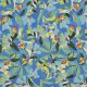 LINEN VISCOSE CRÊPE DIGITAL FLOWERS - COBALT