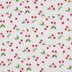 DOUBLE GAUZE DIGITAL CHERRIES - WHITE