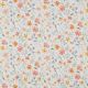 DOUBLE GAUZE DIGITAL FLOWERS - WHITE