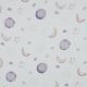 DOUBLE GAUZE GOTS DIGITAL MOON - WHITE