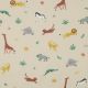 POPLIN GOTS ANIMALS - BEIGE