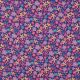 FINE POPLIN FLOWERS AND UNICORNS - COBALT