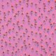 FINE POPLIN DIGITAL FLOWERS - FUCHSIA
