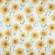FINE POPLIN DIGITAL SUNFLOWERS - WHITE