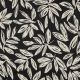COTTON SATIN LEAVES - BLACK
