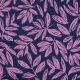 COTTON SATIN LEAVES - NAVY