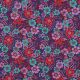 FINE POPLIN FLOWERS - NAVY