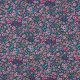 FINE POPLIN DIGITAL FLOWERS - DARK PETROL