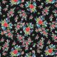 LENZING ECOVERO DIGITAL FLOWERS - BLACK