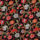 VISCOSE STRETCH DIGITAL FLOWERS - BLACK