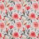 COTTON VOILE DIGITAL FLOWERS - WHITE
