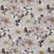 VISCOSE POPLIN STRETCH DIGITAL FLOWERS - WHITE