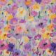 VISCOSE SATIN DIGITAL FLOWERS - LAVENDER