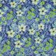 VISCOSE SATIN DIGITAL FLOWERS - NAVY